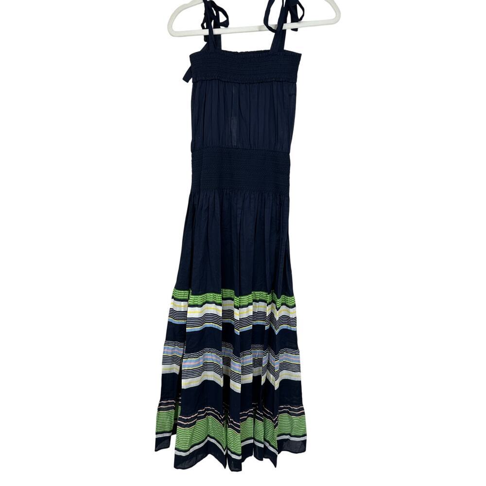 Tory Burch Smocked Sundress in Field Day Stripe Size Small NWT - Picture 5 of 14